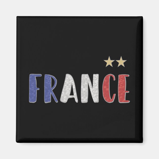 France Soccer Football Fan Shirt French Flag Magnet (Front)