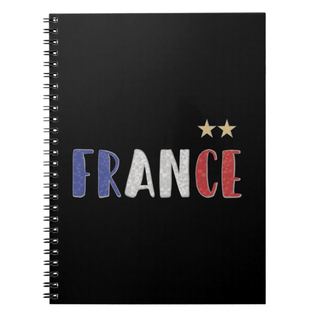 France Soccer Football Fan Shirt French Flag Notebook (Front)