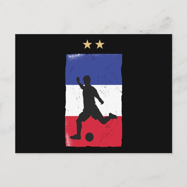 France Soccer Football Fan Shirt French Flag Postcard (Front)