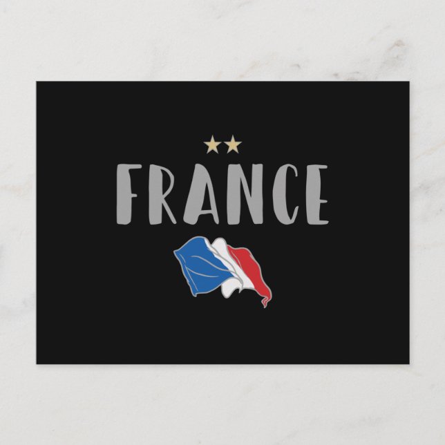 France Soccer Football Fan Shirt French Flag Postcard (Front)