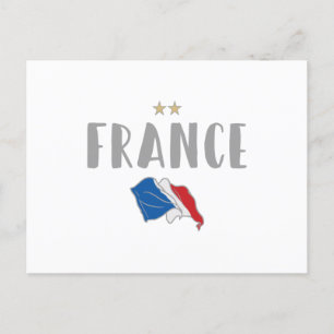 France Soccer Football Fan Shirt French Flag Postcard