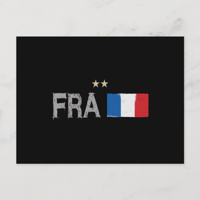 France Soccer Football Fan Shirt French Flag Postcard (Front)