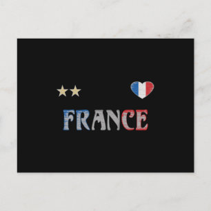 France Soccer Football Fan Shirt French Flag Postcard