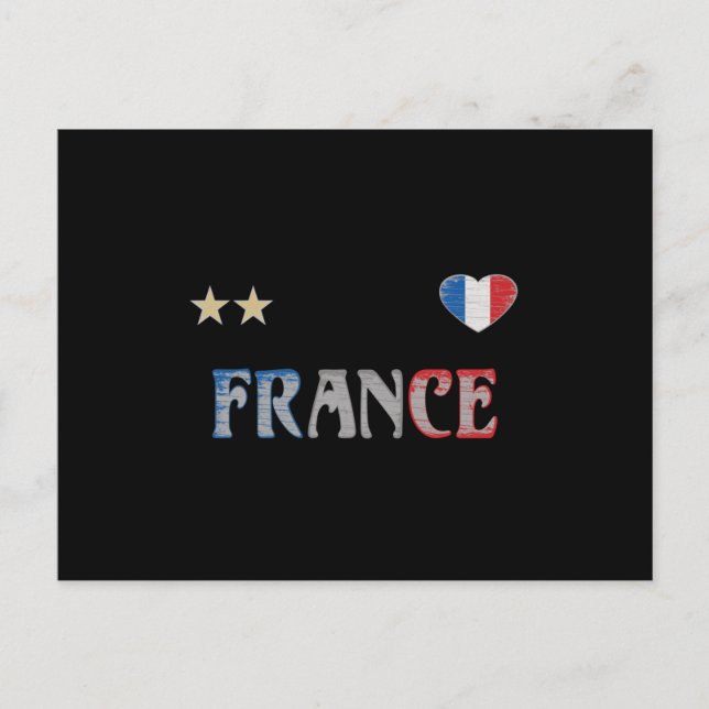France Soccer Football Fan Shirt French Flag Postcard (Front)
