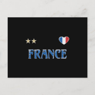 France Soccer Football Fan Shirt French Flag Postcard