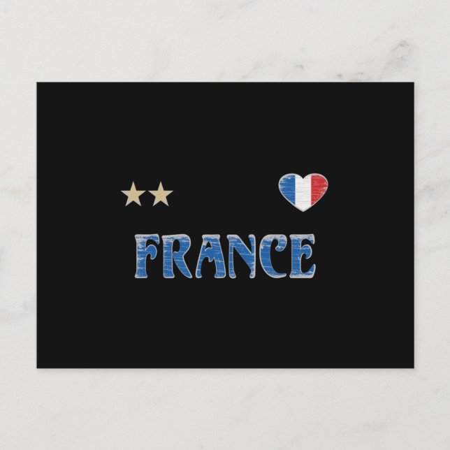 France Soccer Football Fan Shirt French Flag Postcard (Front)