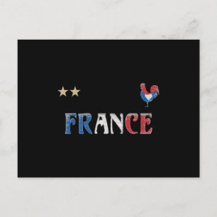 France Soccer Football Fan Shirt French Flag Postcard