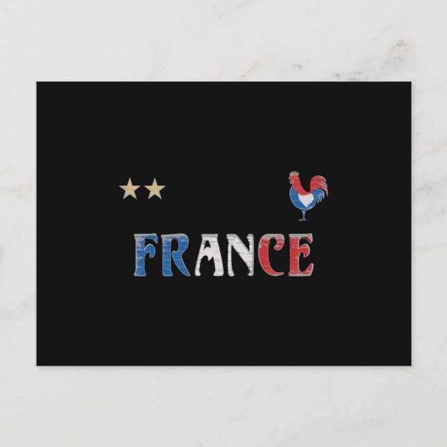 France Soccer Football Fan Shirt French Flag Postcard (Front)