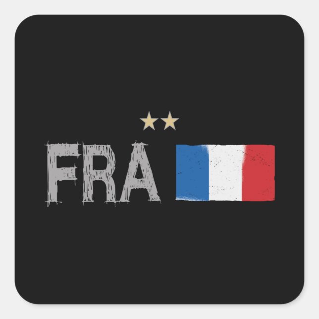 France Soccer Football Fan Shirt French Flag Square Sticker (Front)