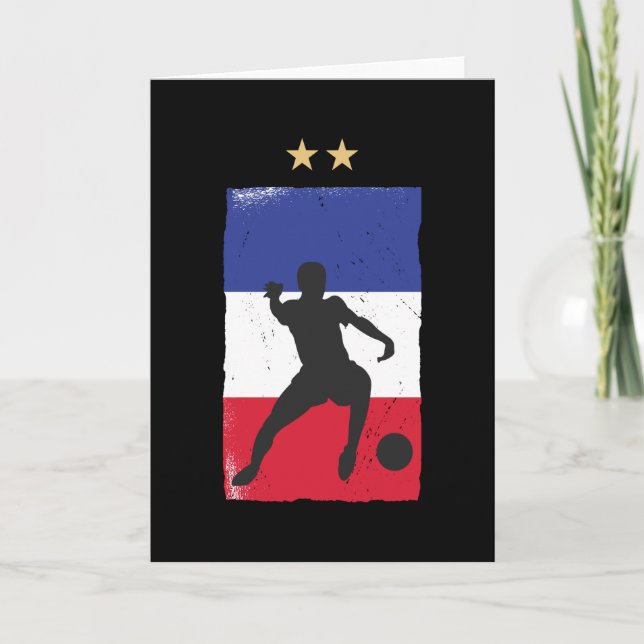 France Soccer Jersey Football Fan French Flag Card (Front)