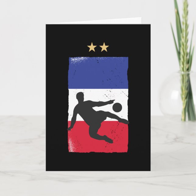 France Soccer Jersey Football Fan French Flag Card (Front)