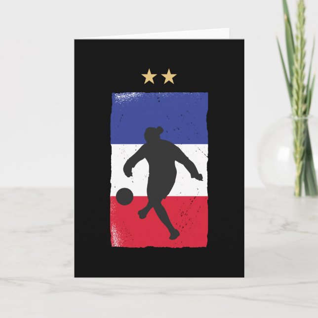 France Soccer Jersey Football Fan French Flag Card (Front)