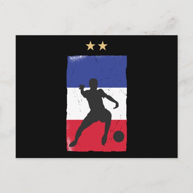 France Soccer Jersey Football Fan French Flag Postcard (Front)