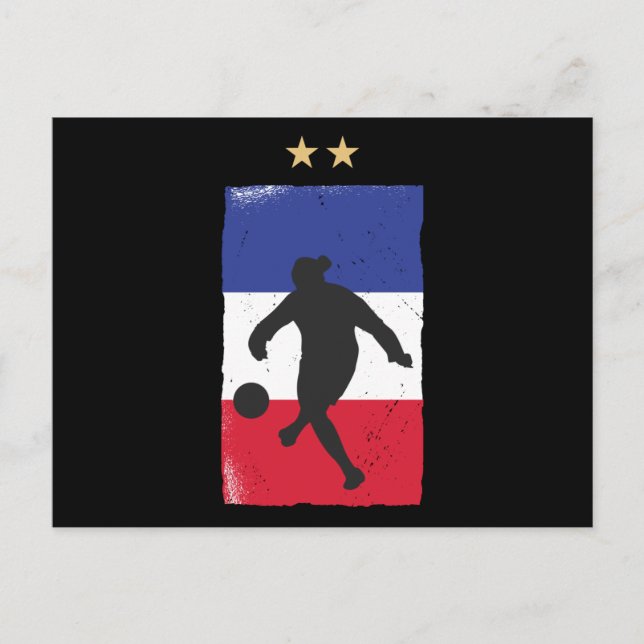 France Soccer Jersey Football Fan French Flag Postcard (Front)
