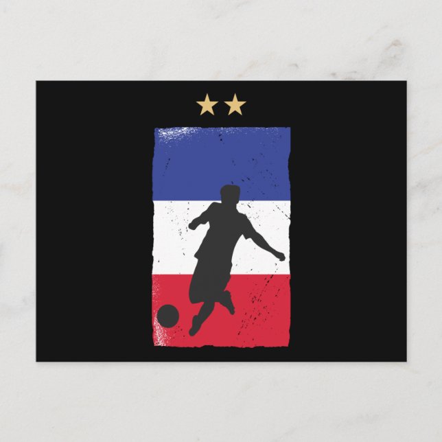 France Soccer Jersey Football Fan French Flag Postcard (Front)