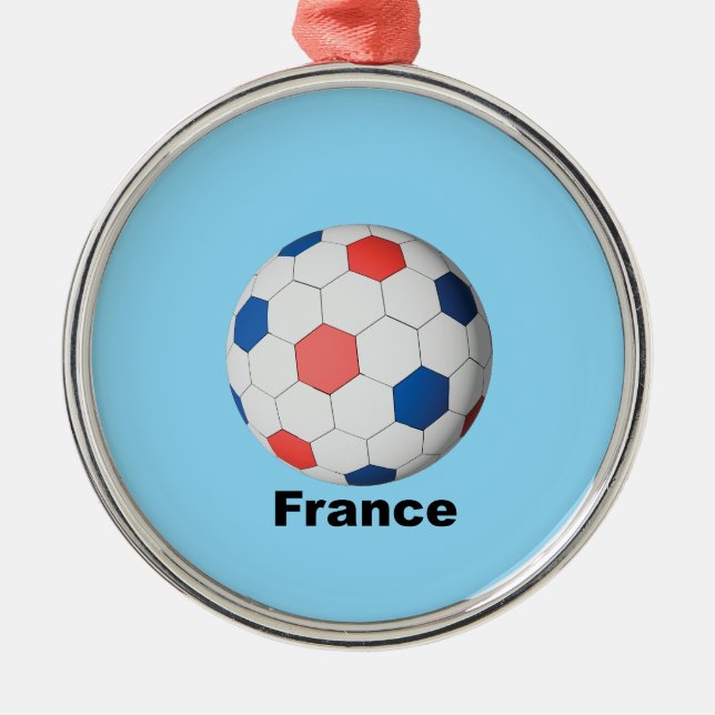 France Soccer Metal Tree Decoration (Front)