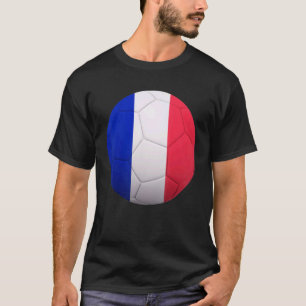 France Soccer National  Ball France Flag Football T-Shirt