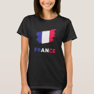 France Soccer Team French Fan Football Map Flag T-Shirt