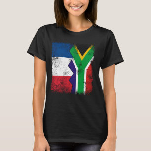 France South Africa Flags  Half South African Fren T-Shirt