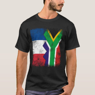 France South Africa Flags Half South African Frenc T-Shirt