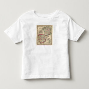 France, Spain, Portugal Map by Mitchell Toddler T-Shirt