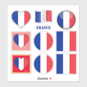 France stickers & French Flag, Heart /sports
