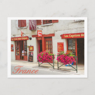 France Street Cityscape Old Buildings Architecture Postcard