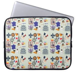 France Symbols Laptop Sleeve