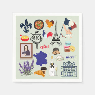 France Symbols Napkin