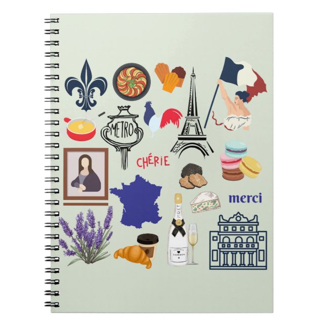 France Symbols Notebook (Front)