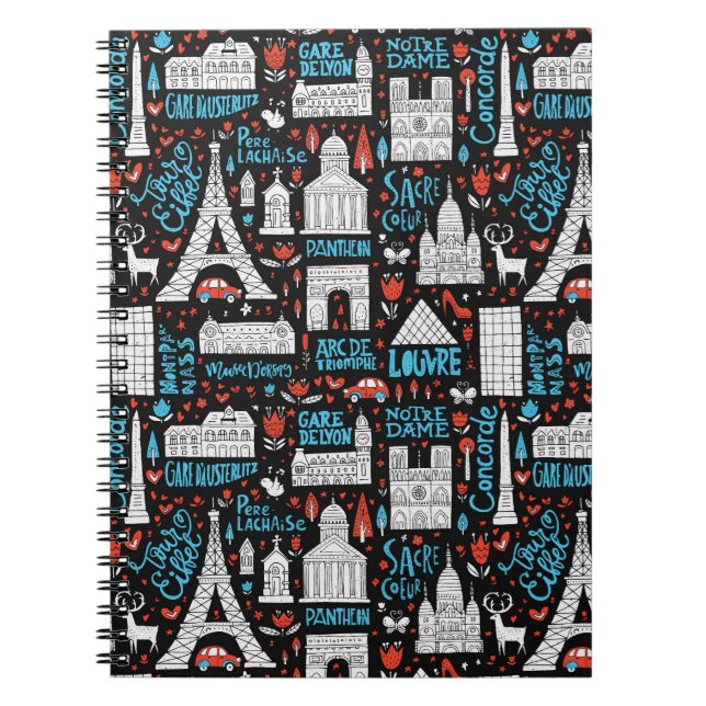 France | Symbols Pattern Notebook (Front)