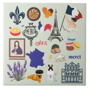 France Symbols Tile