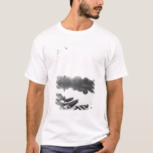 FRANCE, Touraine, The Loire: CHINON Boats along T-Shirt