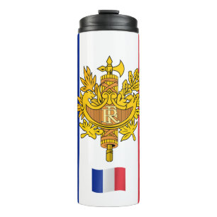France Travel Mug, patriotic French Flag Thermal Tumbler