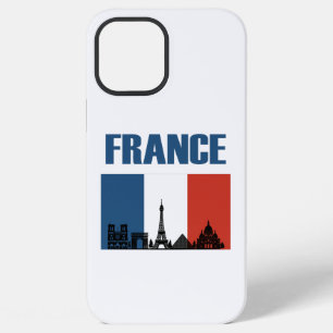 France Travel - Paris City Skyline French Flag iPhone 12 Pro Max Case