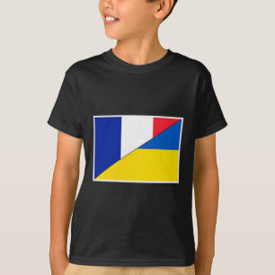 France Ukraine Flag French Ukrainian Support Citiz T-Shirt