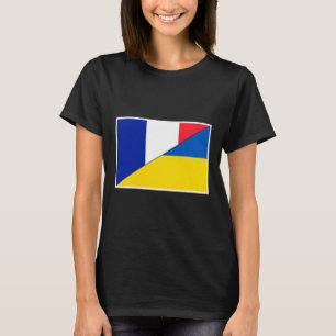 France Ukraine Flag French Ukrainian Support Citiz T-Shirt