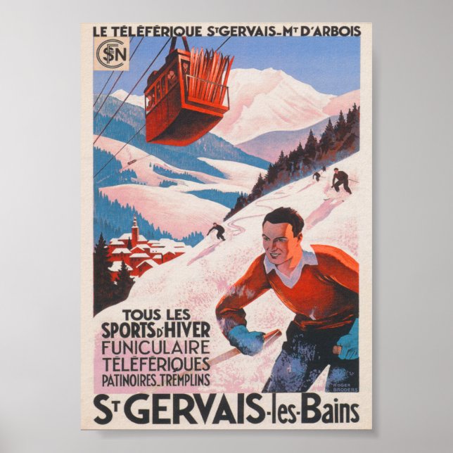 France Vintage Ski Poster (Front)