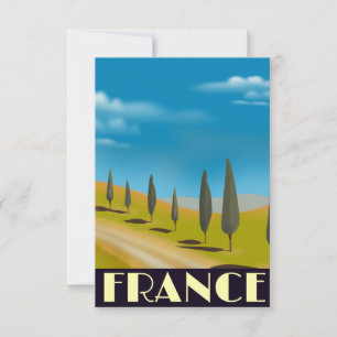France vintage style travel poster