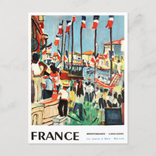 France vintage travel  postcard