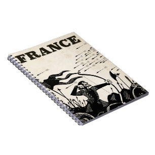 France vintage travel poster. classic mediaeval ca notebook