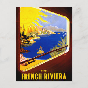 France Vintage Travel Poster Restored Postcard