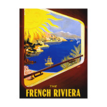 France Vintage Travel Poster Restored