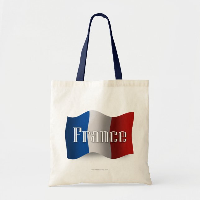 France Waving Flag Tote Bag (Front)