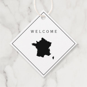 France Wedding Welcome Bag Gift Tag, French Favour Tags