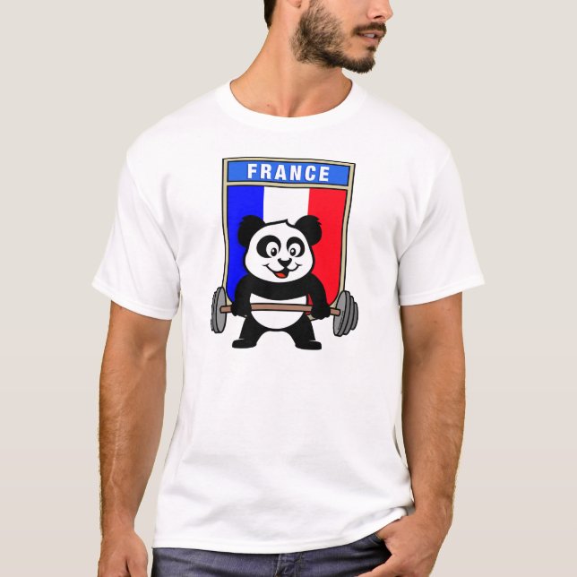 France Weightlifting Panda T-Shirt (Front)