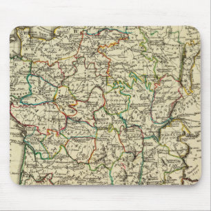 France with boundaries outlined mouse mat