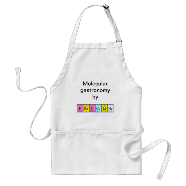 Franceline periodic table name apron (Front)