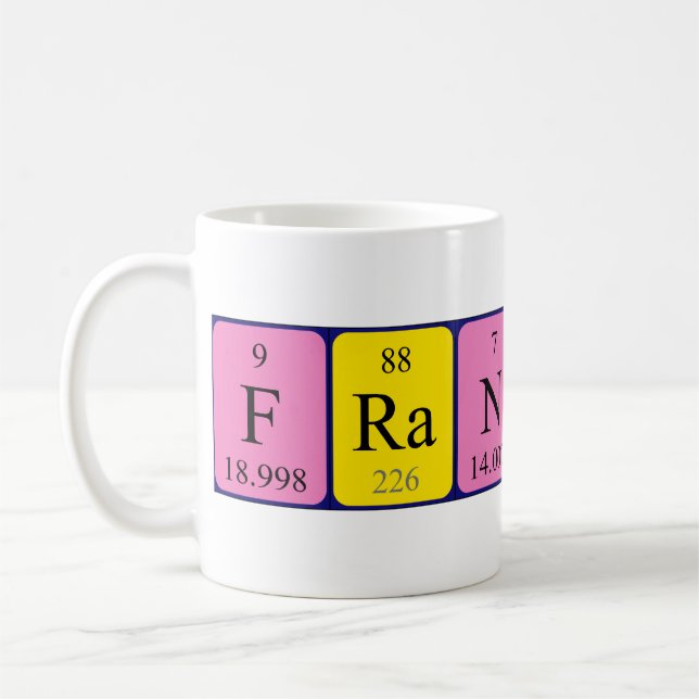 Franceline periodic table name mug (Left)