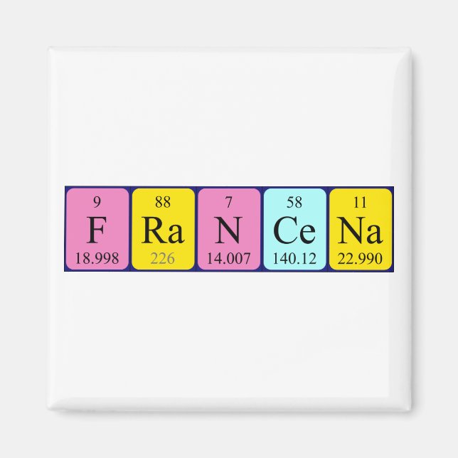 Francena periodic table name magnet (Front)